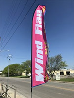 Custom printed wind flag